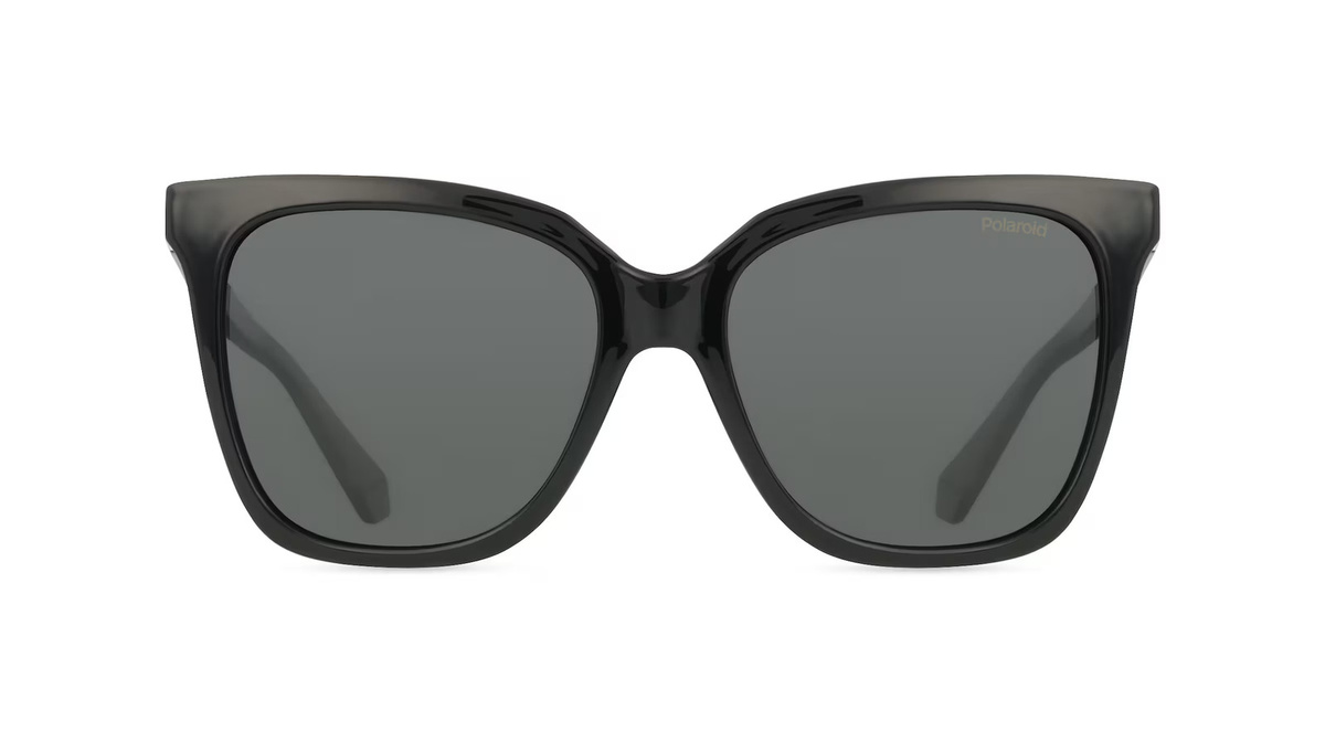 Polaroid PLD 4155/S/X Sonnenbrille Damen, Vollrand, quadratisch, Kunststoff, schwarz, grau - Bild 1