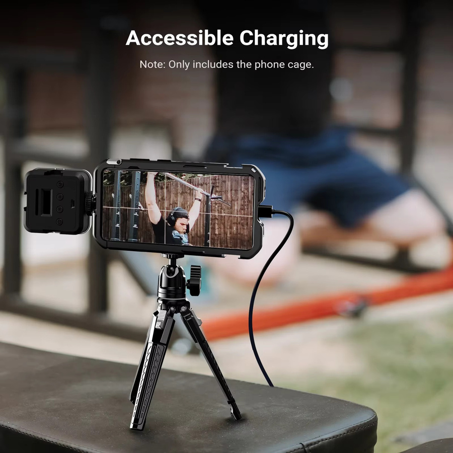 NEEWER Mobile Video Rig Stabilisator Vlog-Kit Handyhalterung für Samsung Galaxy S26 Ultra in Schwarz mit 3X Rückplatte für 67mm Filter - Bild 4
