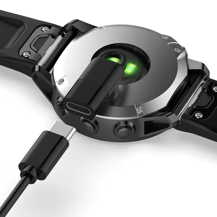USB-C Ladeadapter für Garmin Smartwatches in Schwarz, kompatibel mit Fenix 8/7/7S/7X/6/6S, Forerunner 970/570/965/55, Instinct, Venu 3S/SQ und Vivoactive 6/5 - Bild 4