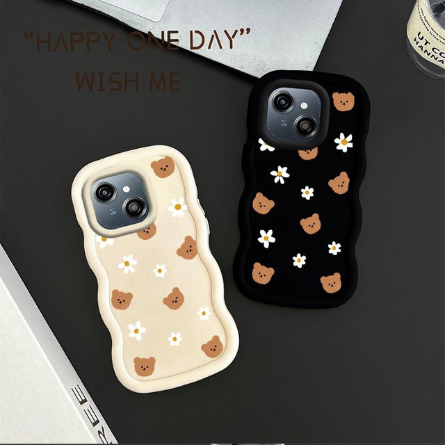 Wellenförmige Silikon-Handyhülle Braunbär für Tecno Spark Go1, Spark Go1S, Spark 20 Pro und Pop 9 in Multicolour - Bild 1