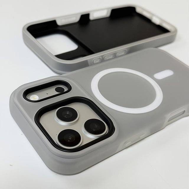 Apple 2-in-1 Magnetische Silikon Hülle für iPhone mit MagSafe Unterstützung in Weiß - Bild 1