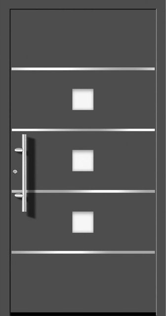 Splendoor Moderno M370/B Aluminium-Haustür mit Glaseinsatz, Anthrazit Metallic, Anschlag Links, B: 110 cm, H: 210 cm - Bild 1