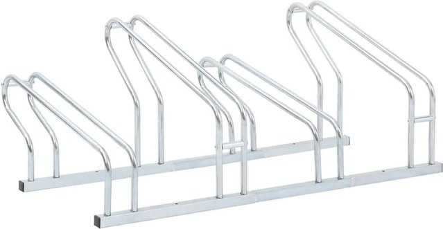 vidaXL Fahrradständer für 4 Fahrräder, freistehend, aus verzinktem Stahl - Bild 1