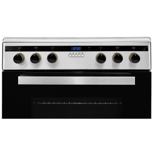 Exquisit Induktions-Standherd EHI 60-3.1 Inox in Silber mit 65 l Backofenvolumen - Bild 3