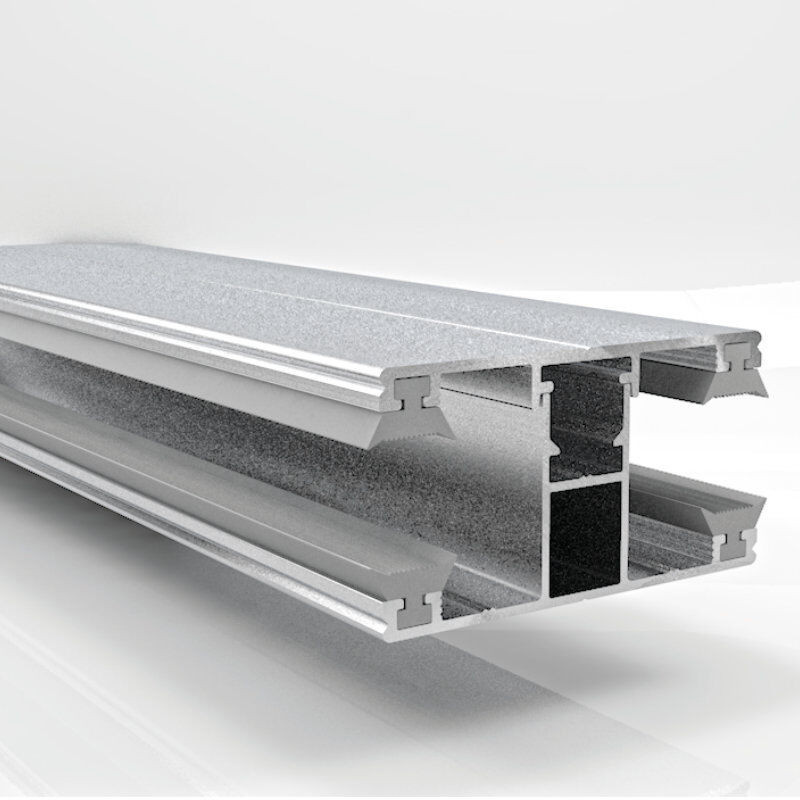 DUO Mittel Verlegeprofil Friedrich von Lien AG aus Aluminium in Blank, Breite: 60 mm, Stärke: 16 mm - Bild 1