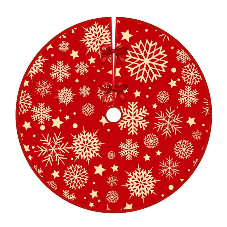 VIKAMA Weihnachtsdekoration mit Schneeflocken-Muster in Rot für Innen- und Außenbereich - Bild 2