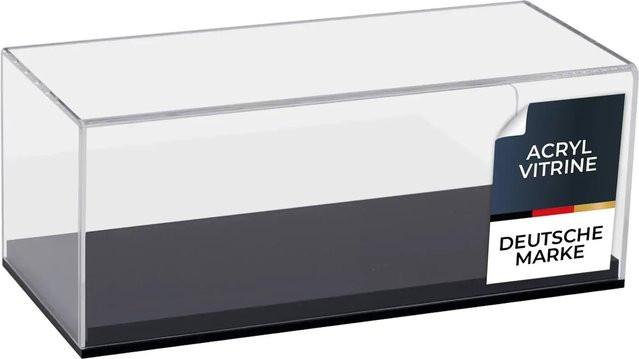 HMF Acryl Vitrine Schaukasten für Modellautos und Figuren, Transparent/Schwarz, B/T/H: 27 x 12 x 11 cm - Bild 1