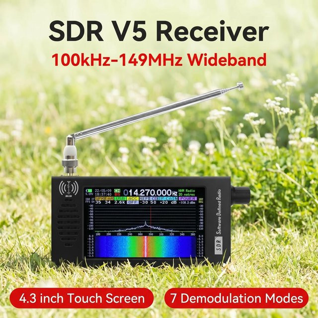 HTOOL SDR Radio Kurzwelle DSP Digital FM Receiver Transceiver mit Farbdisplay in Schwarz - Bild 1
