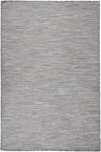 vidaXL Outdoorteppich Flachgewebe in Braun, Schwarz und Grau, B/T: 120 x 170 cm - Bild 1