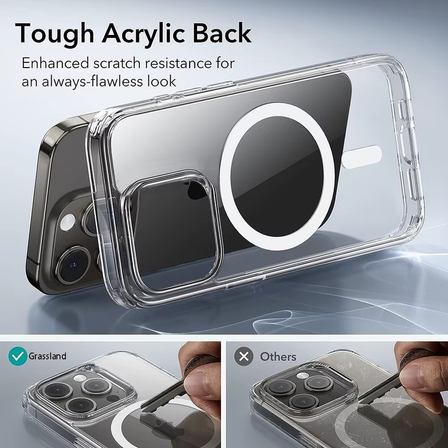 KaiYingF Magnetische MagSafe Schutzhülle für iPhone 11 bis 16 Pro Max, Transparente Kabellose Ladung Rückseite Hülle - Bild 4