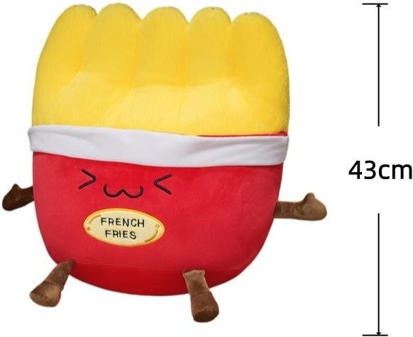 Yiran Health & Beauty Plüschkissen Mais Pommes und Hähnchenschenkel als Simulation Essen für die Zimmerdeko in Rot - Bild 1