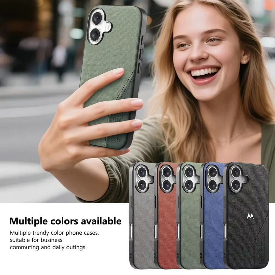 Luxuriöse geflochtene Leder-Magnethülle für Motorola Moto Signature Edge 70 Ultra Fusion+ 60 Pro 50 Neo G87/77/67/17 Power G86 G56/66J/Y Cover in Grün - Bild 3