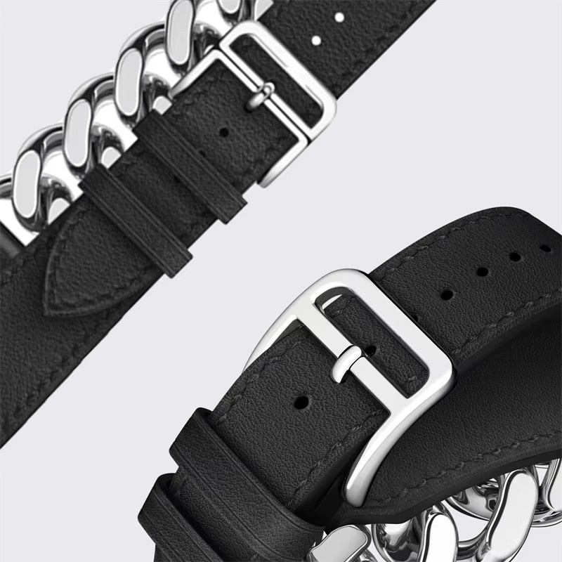 jansin Uhrenarmband Leder, Double Tour, Unisex - Bild 2