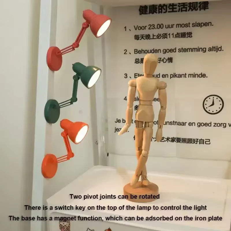 Mini LED Nachtlicht und faltbare Buchlampe in Weiß für Schlafzimmer und Bett - Bild 3