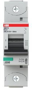 ABB S801S-K2.5 Leitungsschutzschalter 2,5A 230V Grau - Bild 1