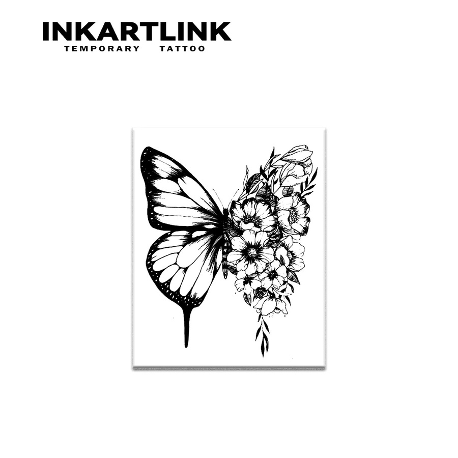 INKARTLINK Schmetterlings-Temporärtattoo, wasserfest, semi-permanent - Bild 3