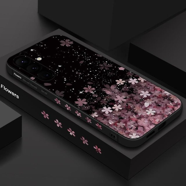 Luxus Sakura Lanyard Handyhülle für Samsung Galaxy S25 S24 S23 S22 S21 S20 Ultra FE A56 A55 A54 A53 A52 A35 A34 A25 A15 A14 mit Trageriemen in Multicolour - Bild 1