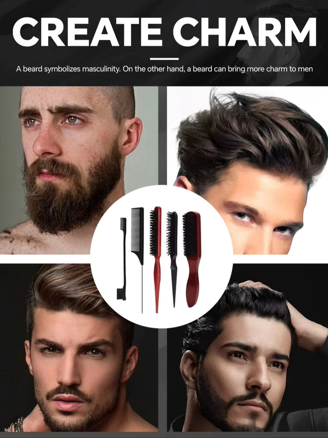 BARBERTOP Haarstyling-Kamm- und Bürstenset, Unisex - Bild 1