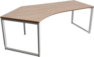 Schäfer Shop Genius Winkelschreibtisch MODENA FLEX in Eiche-Dekor mit Bügelfuß und linkem Ansatz, Breite: 216,5 cm - Bild 1