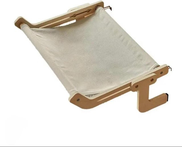 Yiran Furniture Katzenhängematte aus Holz zum Aufhängen am Fenster mit verstellbaren Beinen - Bild 1