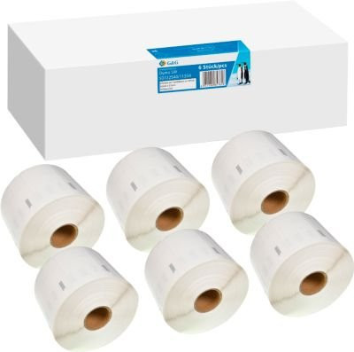 G&G Etiketten weiß, kompatibel zu Dymo 11354/s0722540, 6x1000 Stück, ablösbar, B: 57 mm, H: 32 mm - Bild 1