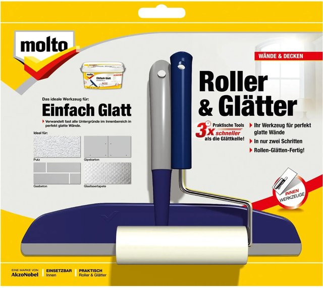 Molto Smoothing Brush Glatter Roller in Weiß - Bild 1