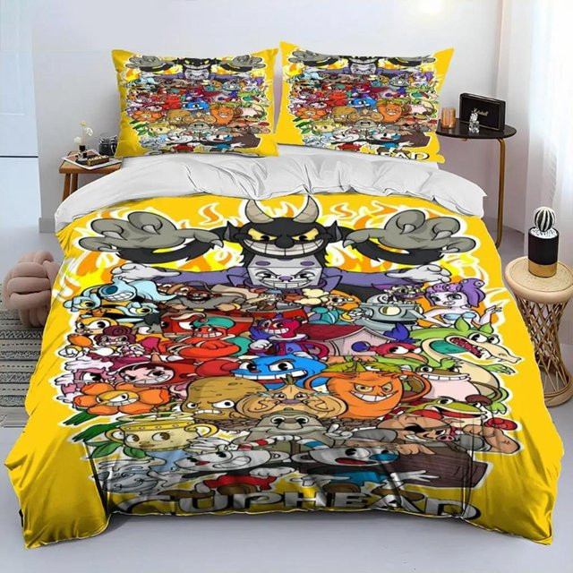 Allbestart Bettwäscheset Cuphead und Mugman mit Bettbezug und Kissenbezug, Mehrfarbig, B/H: 135 x 200 cm - Bild 1