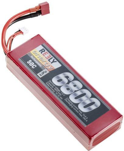 Reely LiPo Modellbau-Empfängerakku 7.4V 6800 mAh 2S 50C Hardcase T-Stecksystem Rot - Bild 1
