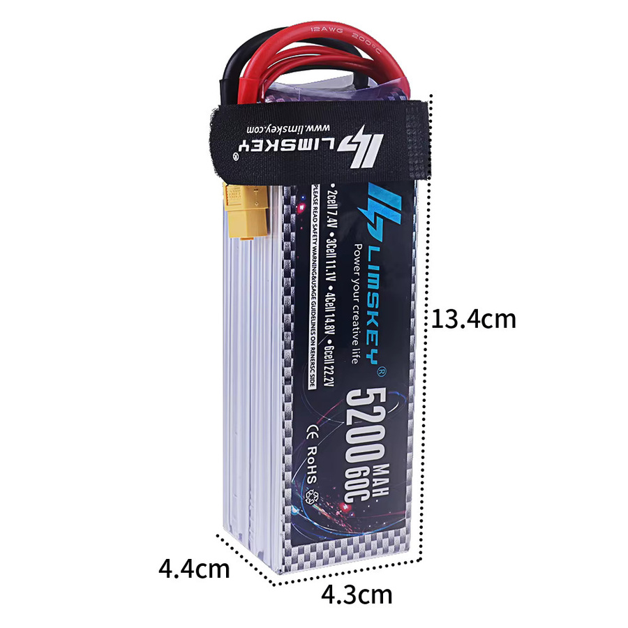 LIMSKEY LiPo Akku mit XT60 Anschluss für RC Modelle mit 2200mAh - Bild 3
