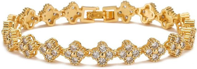 RAKOL Armband, Kleeblatt, Kupfer, Bunt, Zirkonia, Kristall, Damen - Bild 1