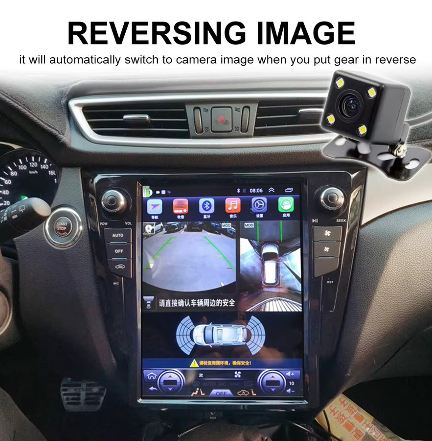 NAVIRIDER Android 14 Auto Radio mit 12,1 Zoll Display für Nissan X-Trail T32 (2013-2017) und Qashqai, Multimedia Video Player mit GPS Navigation, Schwarz - Bild 3