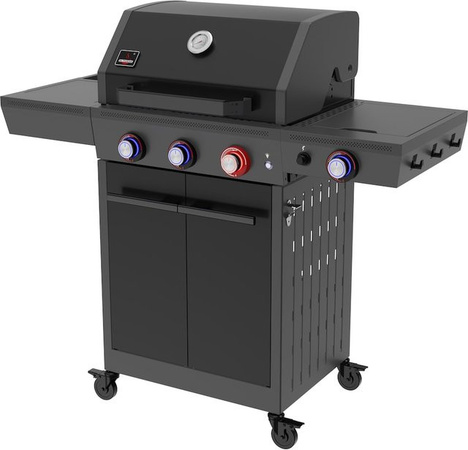 El Fuego Gasgrill Key West 3+1 mit Turbozone in Schwarz