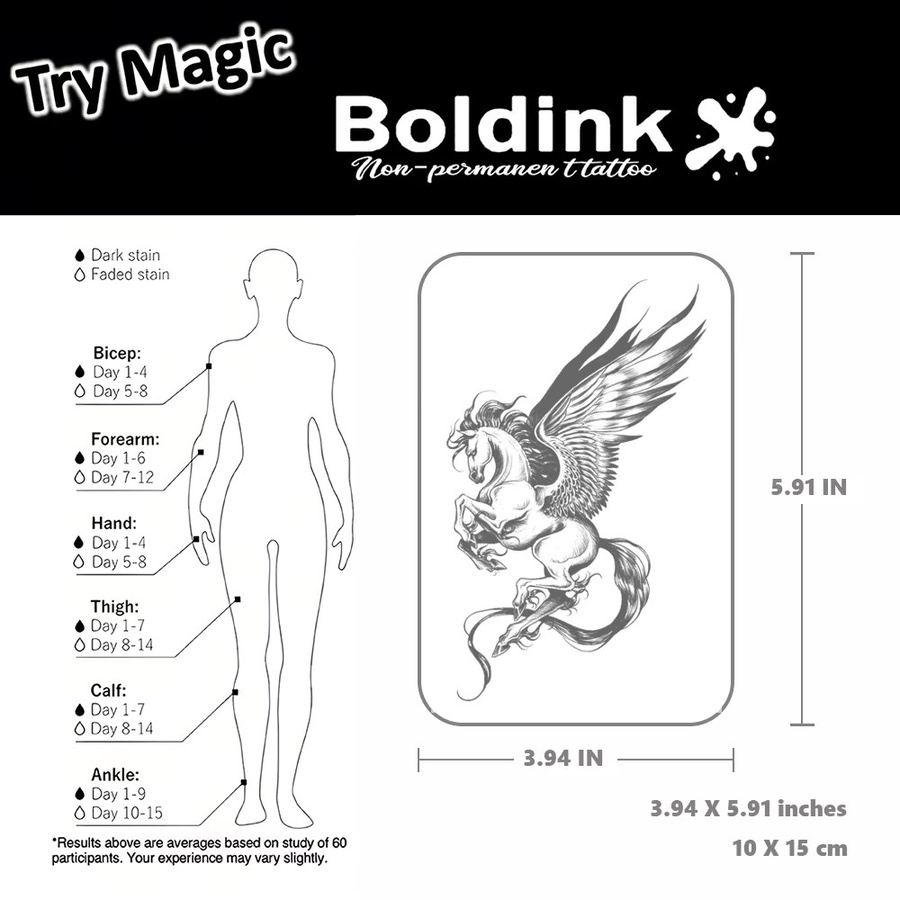 Boldink Tianma Tattoo-Aufkleber, wasserfest - Bild 3