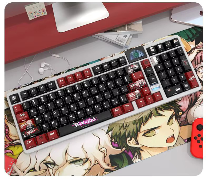 Danganronpa Tastenkappen Set aus PBT in Multicolor mit seitlicher Lichtdurchlässigkeit für Cherry MX Switches und kompatible Tastaturen wie ROG Night Devil Mega Lion Woot - Bild 6