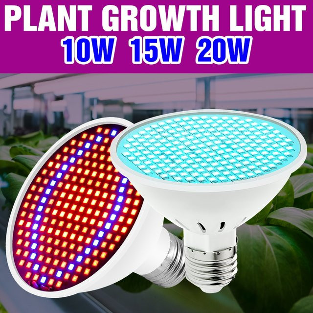CanLing LED Pflanzenlampe E27 20W Vollspektrum Grow Light für Indoor Hydrokultur in Weiß - Bild 1