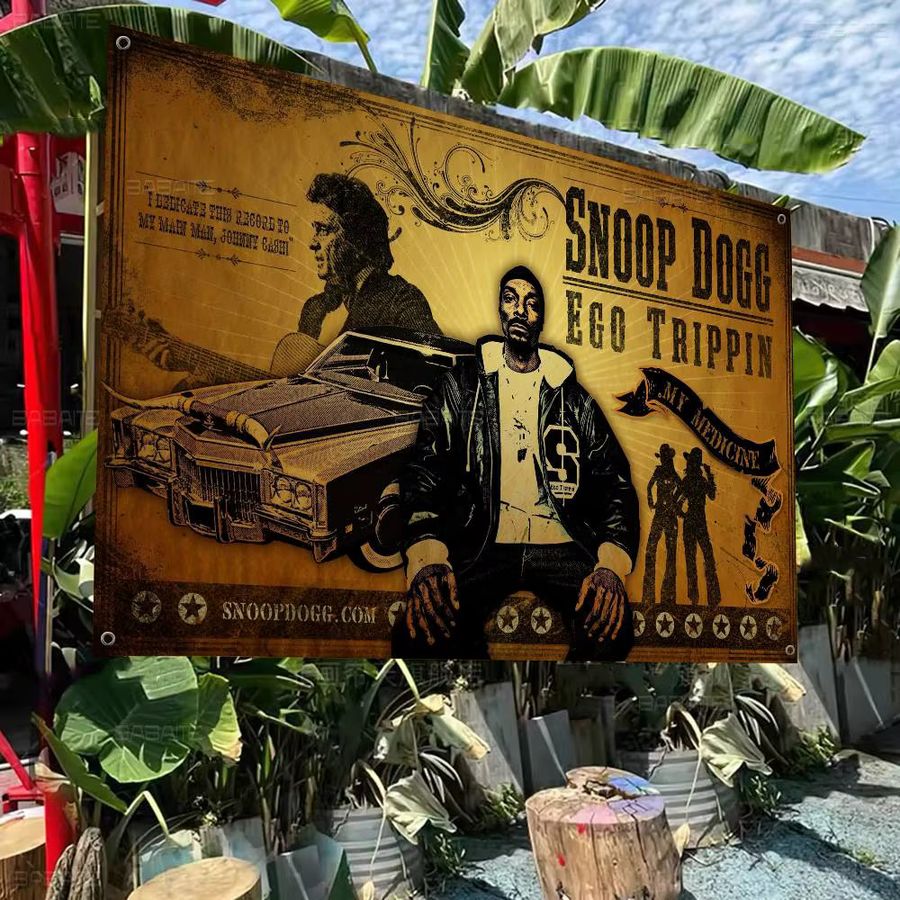 Potdemiel Party Banner Snoop Dogg Motiv Mehrfarbig Rechteckig zum Aufhängen - Bild 3