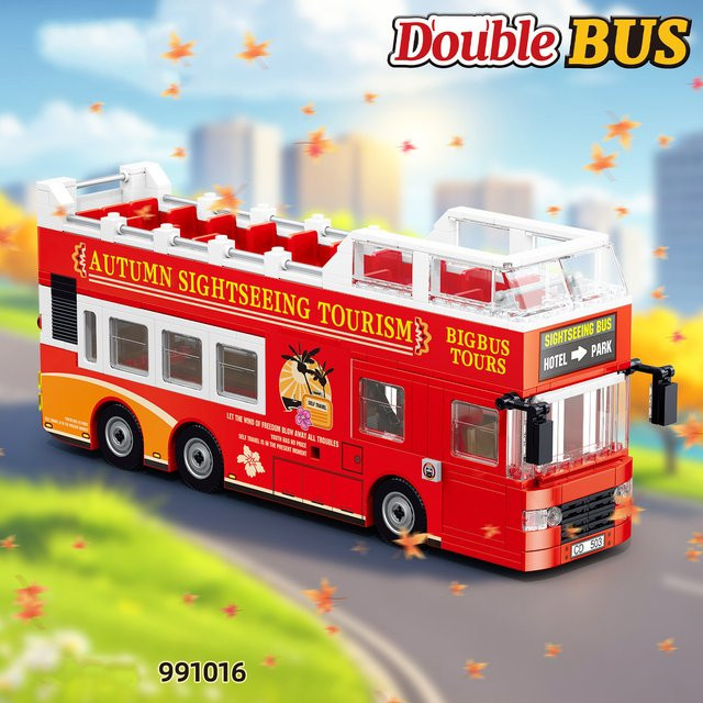 Xturboman Klassische Stadt Reise Doppel Decker Bus, Baustein Modell, ab 6 Jahren - Bild 1