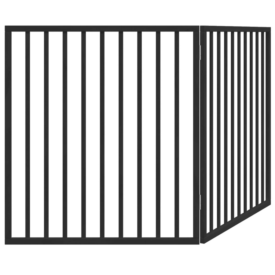 vidaXL Hundegitter aus Pappelholz, faltbar, 2 Paneele, Schwarz, Breite: 160 cm - Bild 5