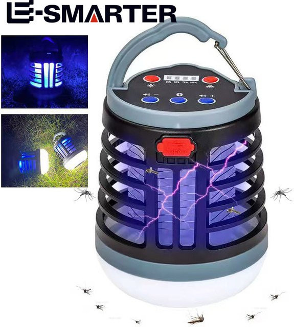 Tragbare UV-LED-Mückenvernichtungslampe mit elektrischem Schlag und wasserdichtem Gehäuse für Camping und Outdoor-Einsätze via USB - Bild 1