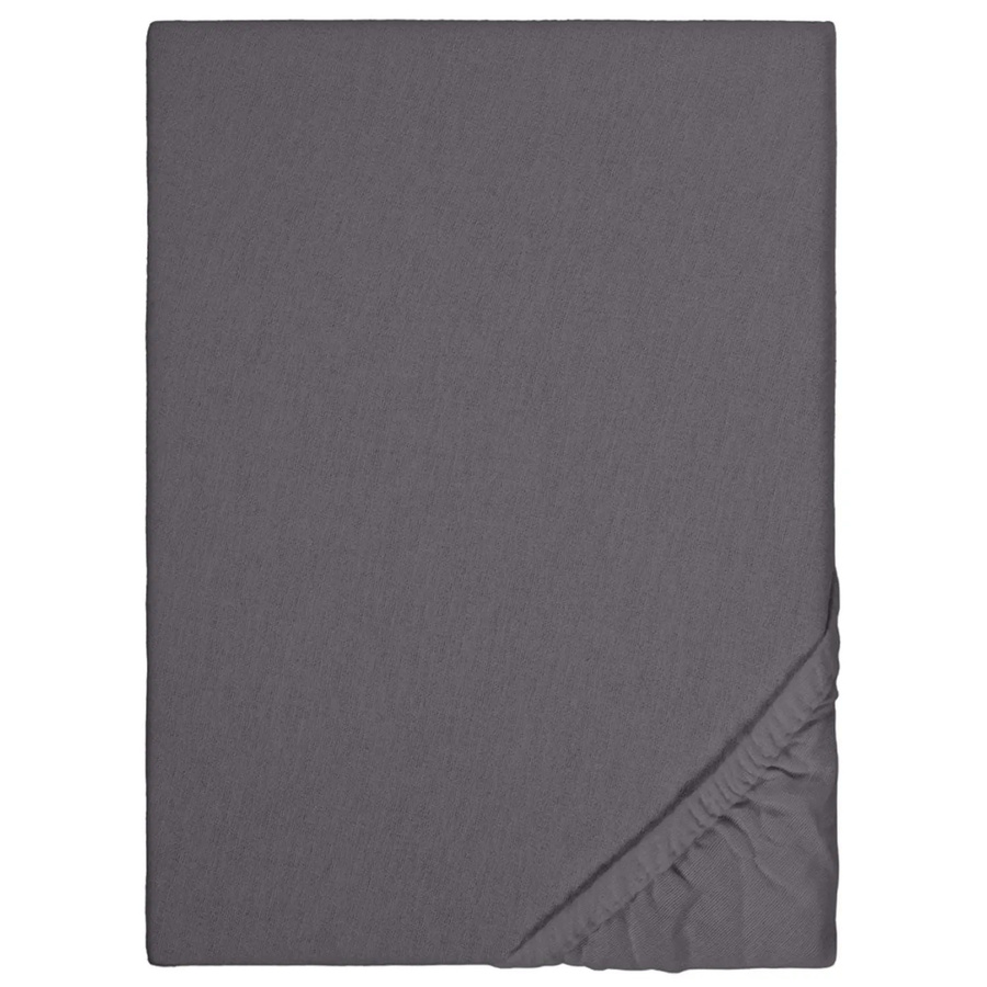 Matratzen Discount Spannbetttuch aus Baumwolle und Polyester, Anthrazit, B/T: 180 x 200 cm - Bild 2