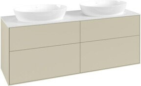 V&B Waschtischunterschrank Finion in Weiß lackiert, B/T/H: 160 x 50,1 x 0 cm - Bild 1
