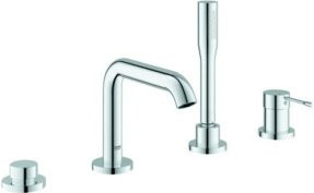 Grohe Essence 4-Loch-Einhebel-Wannenkombination mit Schwenzauslauf und Spritzfunktion in Chrom - Bild 1