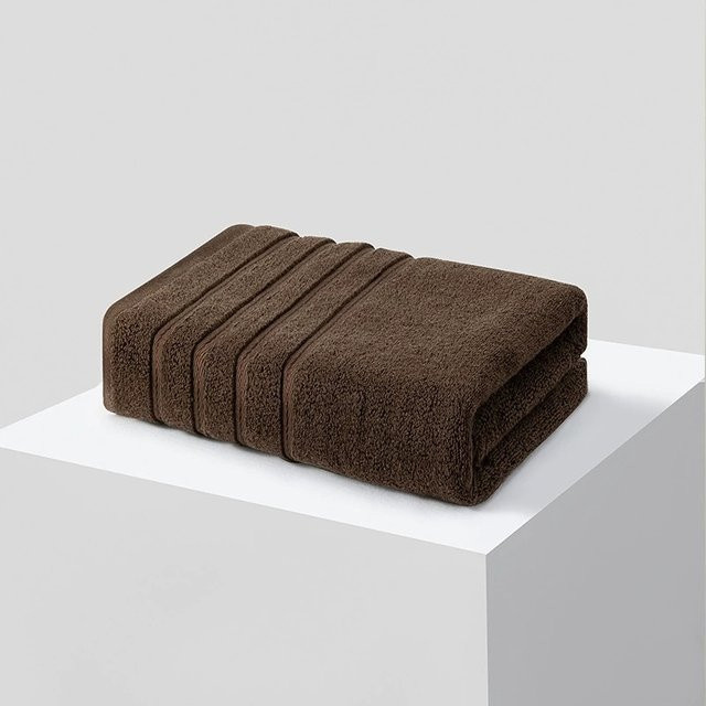 EGW Handtuch aus reiner Baumwolle in Terry-Qualität, Farbe: Braun, B/H: 35 x 75 cm - Bild 1