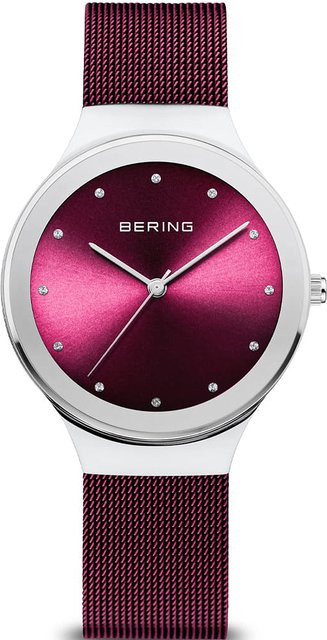 Bering Damenuhr, Quarz, Edelstahl, Lila, 34 mm, 3 ATM - Bild 1