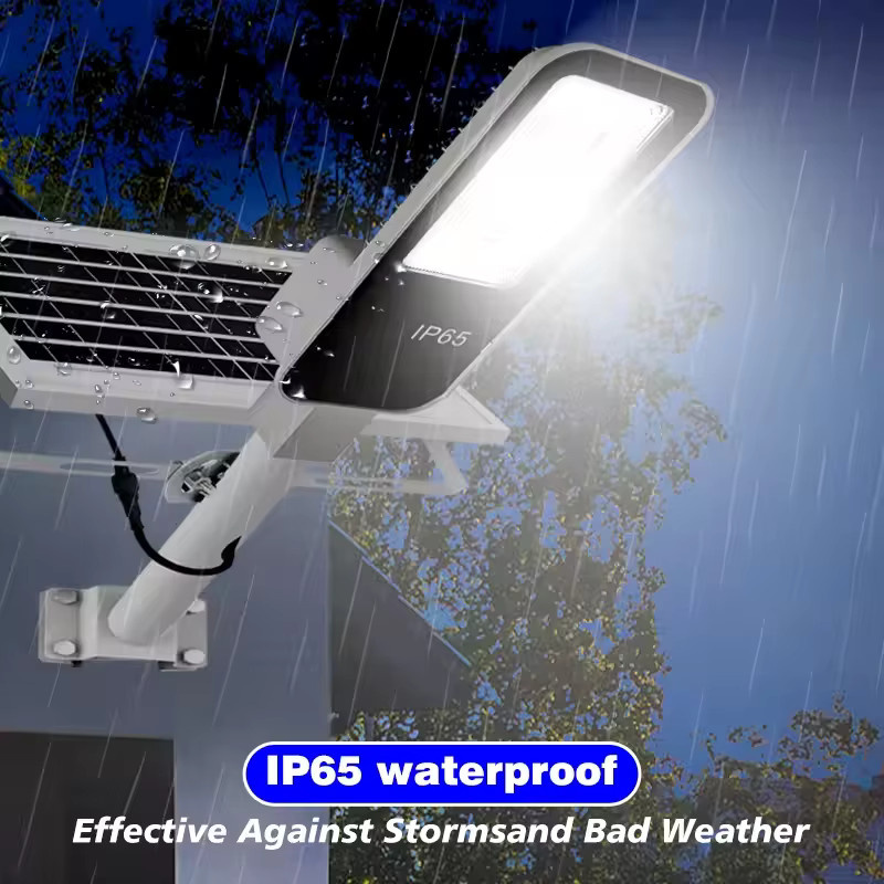 YQCHEZI Solar-LED-Straßenleuchte in Schwarz, moderne wasserdichte IP65 Solar-Wandleuchte für Garten und Garage mit Dämmerungssensor - Bild 3