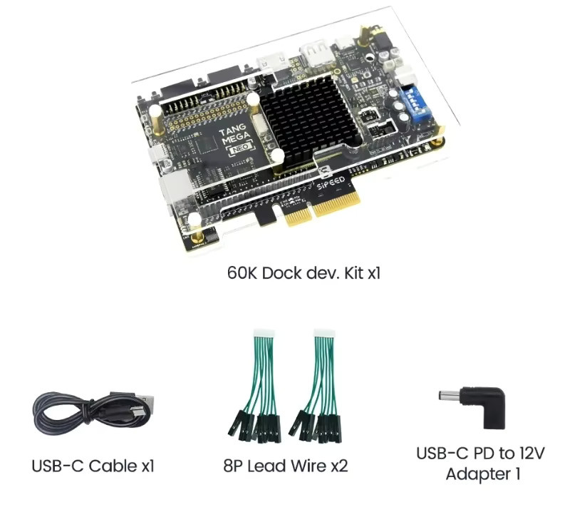 Sipeed Tang Mega 138K 60K Dock GOWIN GW5AST RISCV FPGA-Board in Schwarz - Bild 4