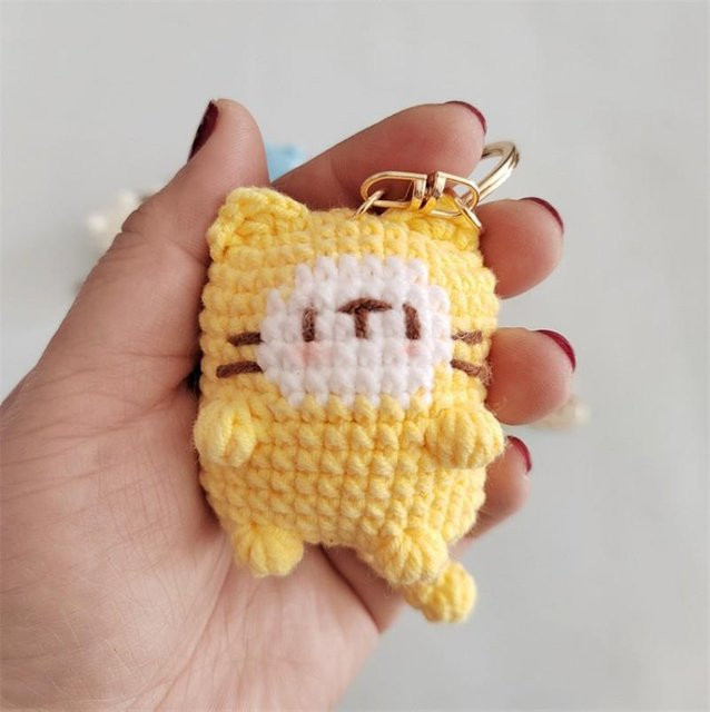 Linyi toy Schlüsselanhänger, Häkel-Kätzchen, Unisex - Bild 1