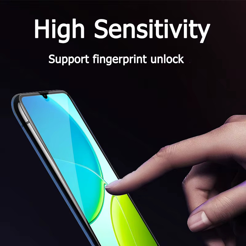 Displayschutzfolie aus gehärtetem Glas für Vivo Y29s und Y29, transparent, kratzfest und fingerabdruckfreundlich - Bild 3