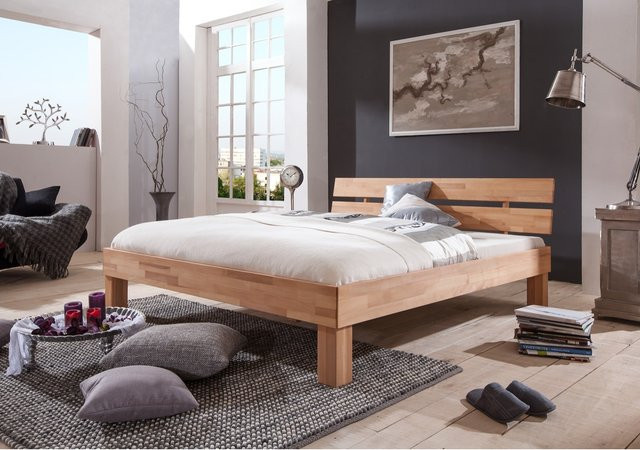 Relita Futonbett Julia aus massiver Kernbuche in Braun, B/T: 140 x 200 cm, natur geölt - Bild 1