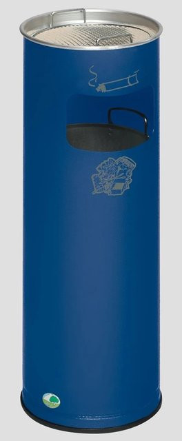 PROREGAL Klassischer Kombischer Rund aus verzinktem Stahl in Blau, H x B x T: 66 x 23 x 23 cm - Bild 1